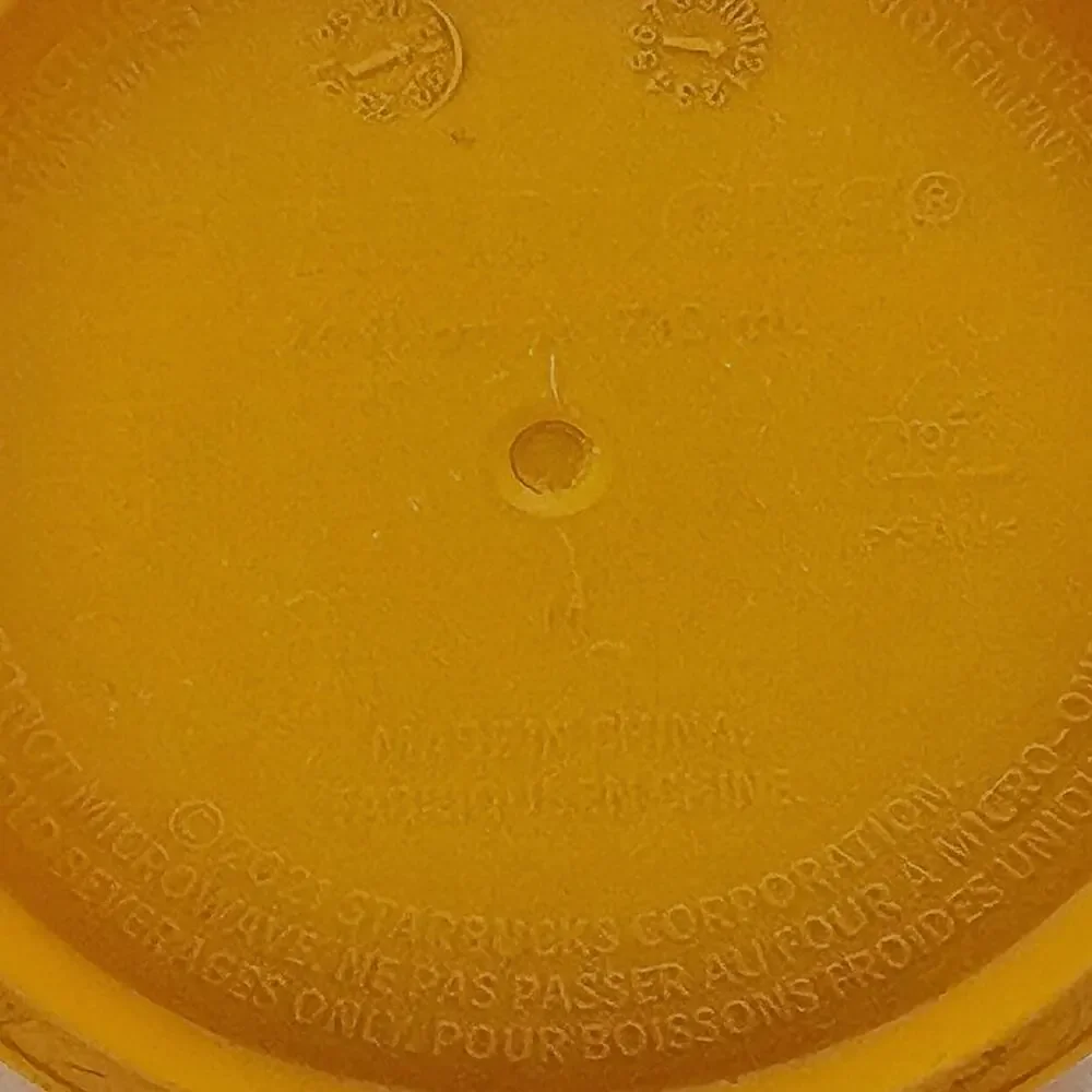 STARBUCKS COLLECTIBLE TUMBLER – VIBRANT YELLOW – TEXTURED SURFACE – 24OZ